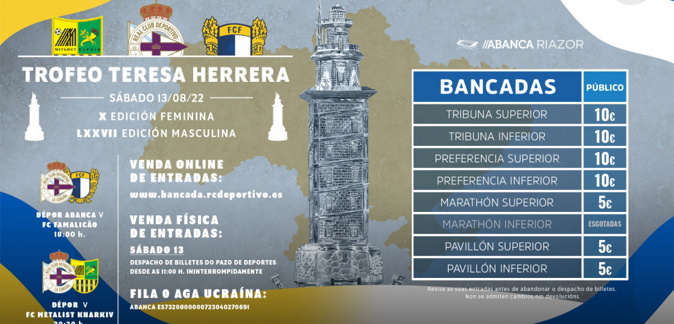 Las entradas para el Teresa Herrera, de 5 a 10 euros