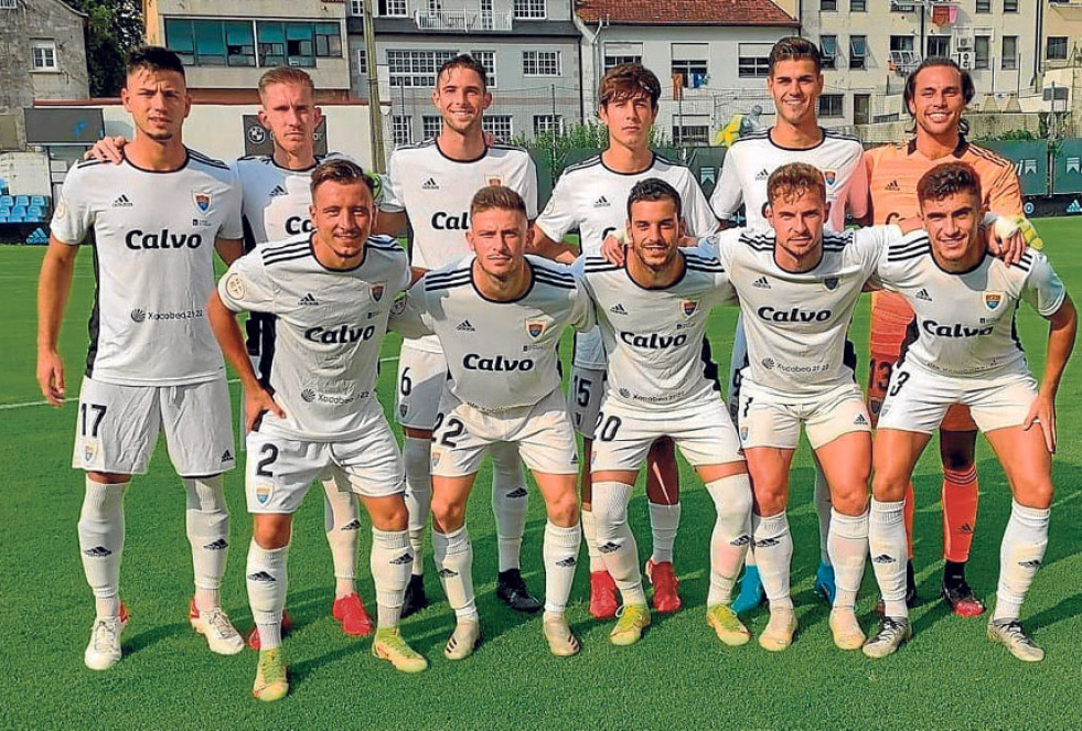 Once inicial del Bergantiños ayer en Barreiro frente al Gran Peña   bergan fc